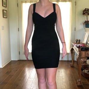 Little Black Dress Sheer Side Panels Size Small